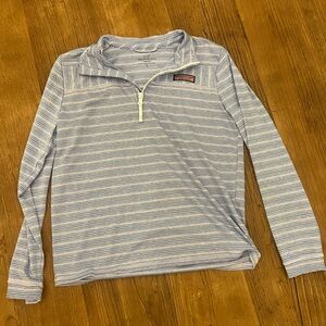 Vineyard Vines Kids Large Blue & White Pullover